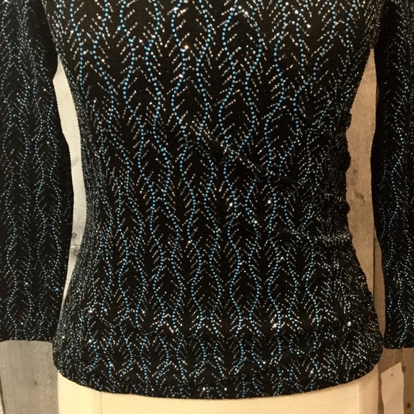 HELEN BLAKE Dressy Sparkle Top PETITE Small PS NWT - Picture 4 of 7